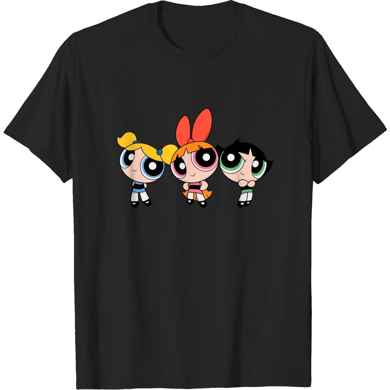T-shirt Powerpuff Girls Super-héros de dessin animé des années 90 pour hommes — T-shirts pour hommes