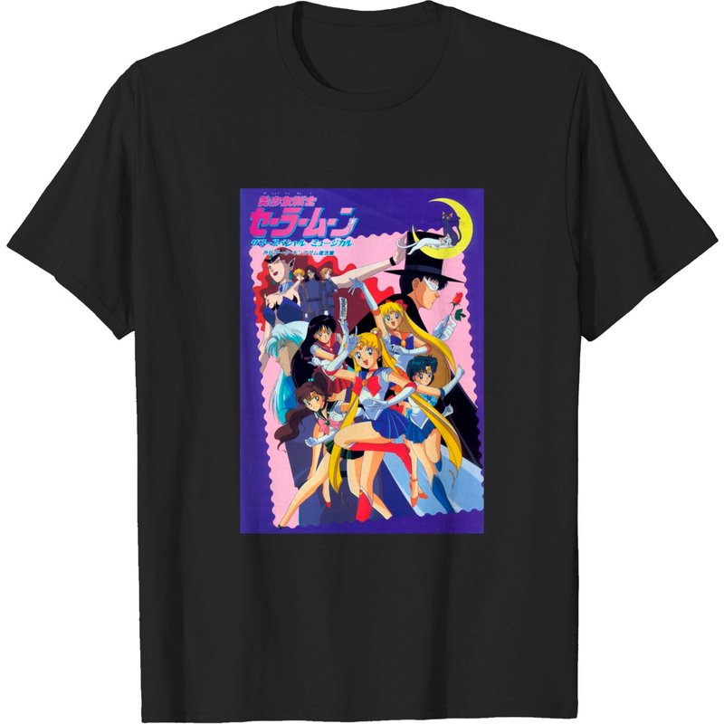 T-shirt à manches courtes Sailor Moon série anime des années 90 pour hommes — T-shirts pour hommes