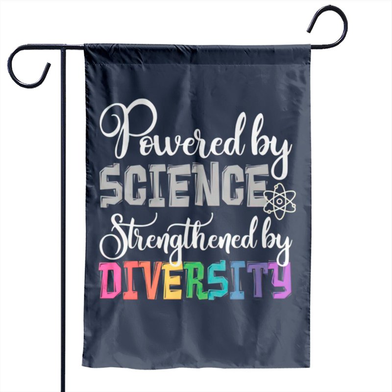 Powered By Science Garden Flag - Double-Sided Print — Decorative Flags