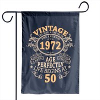 50th Birthday Garden Flag Vintage 1973 Limited Edition — Decorative Flags