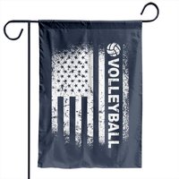 Beach Volleyball American Flag Garden Flag — Decorative Flags