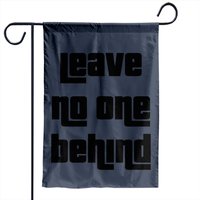 Leave No One Behind Garden Flag for Navy Theme — Decorative Flags