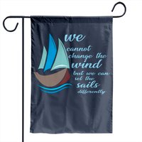 Drapeau de jardin We Cannot Change The Wind — Drapeaux décoratifs