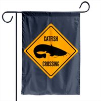 Drapeau de jardin Catfish Crossing pour usage extérieur