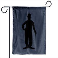 Charlie Chaplin Black Garden Flag — Decorative Flags