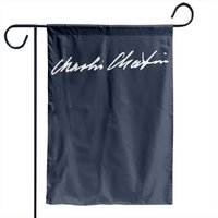 Drapeau de jardin Signature de Charlie Chaplin