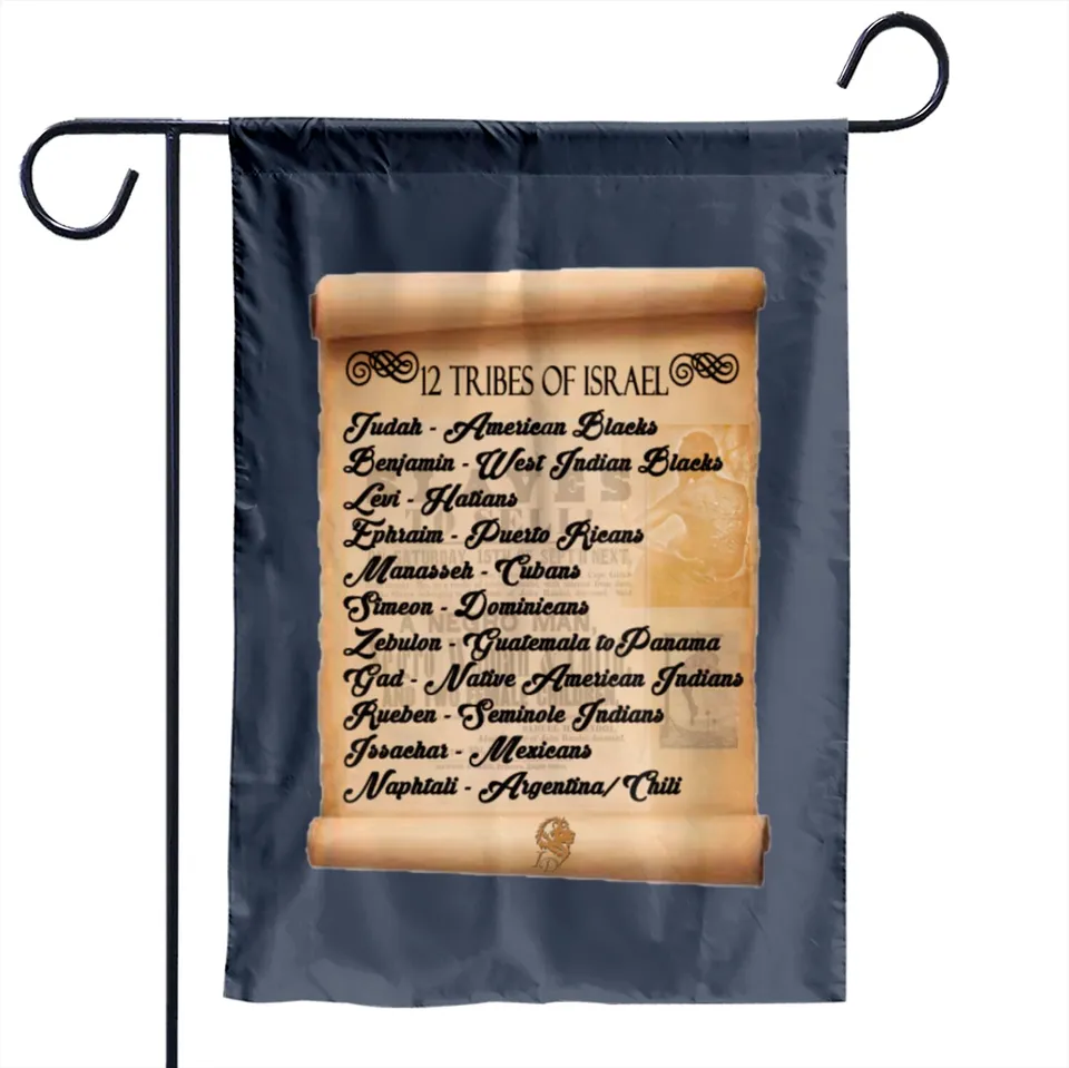 Drapeau de jardin 12 Tribe Chart 11,8" x 17,7" Marine par Negritoo