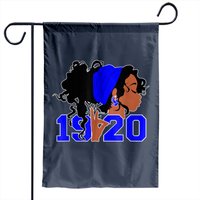 Drapeau de jardin Women -1920 Main en signe Phi-beta Afro Hair — Drapeaux décoratifs
