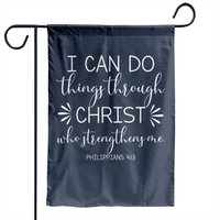 Drapeau de jardin verset biblique Philippiens 4:13