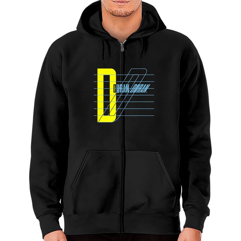 Hoodie zippé classique Duran Duran pour unisexe en noir — Sweats à capuche pour hommes