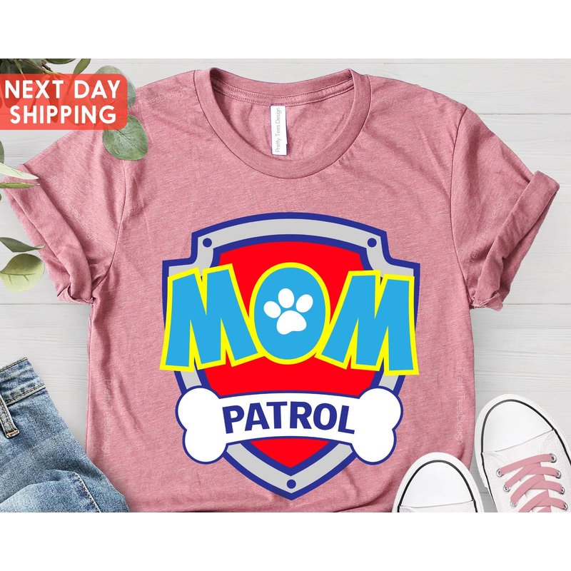 Mom Patrol Shirt for Men - Black T-Shirt — Mens T Shirts