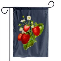Strawberry Garden Flags - Double-Sided Print for Outdoor Use