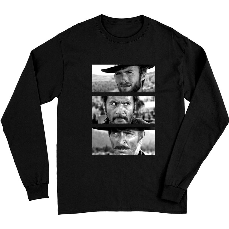 T-shirt à manches longues Clint Eastwood Spaghetti Western — T-shirts pour hommes