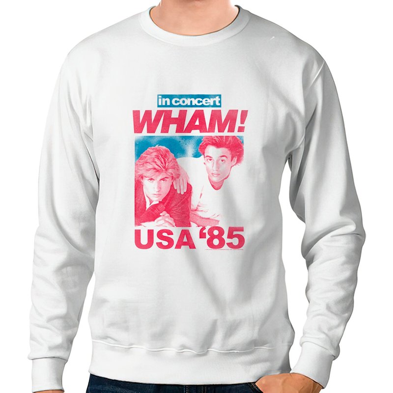 Sweatshirt Wham En Concert George Michael Andrew Ridgeley USA '85 — Sweats à capuche pour hommes