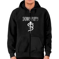 Hoodie zippé unisexe Last Rights Skinny Puppy en noir — Sweats à capuche pour hommes