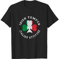 Irish Temper Italian Attitude St Patricks Day T-shirt for Men