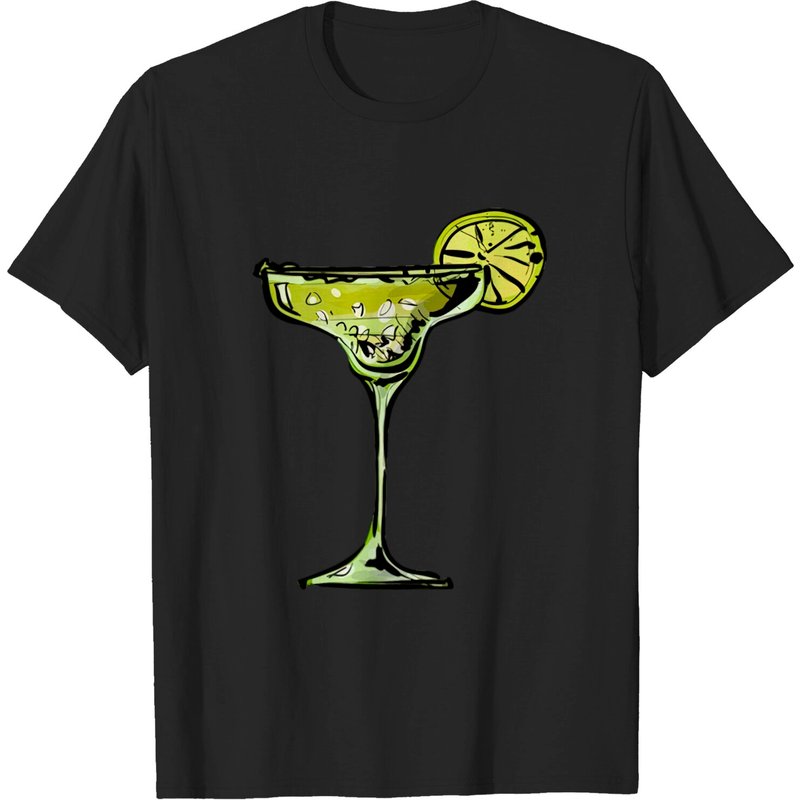 Margarita Cocktail T-Shirt for Men in Black
