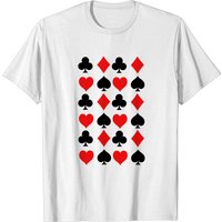 T-shirt avec motifs de cartes à jouer pour hommes