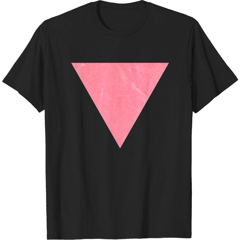 T-shirt Vintage Gay Pride Triangle Rose LGBT pour Hommes