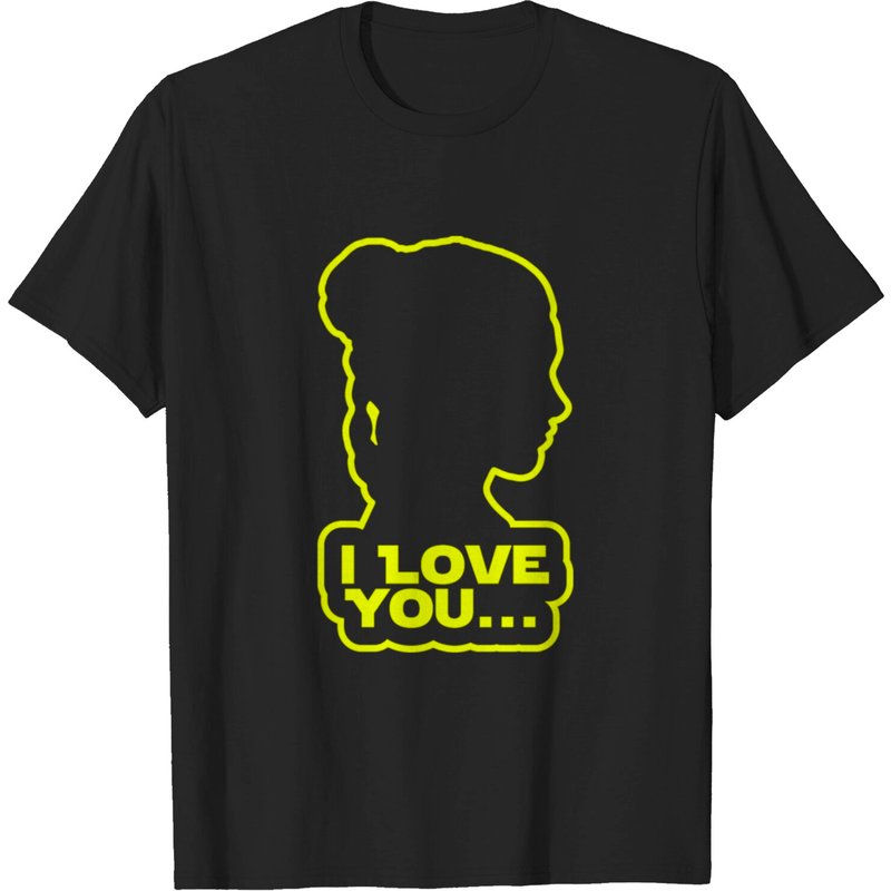 T-shirt I Love You, Princess Leia pour hommes — T-shirts pour hommes