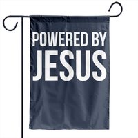 Powered By Jesus Christian Garden Flag