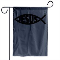 Jesus / Christian Fish 2 Garden Flag — Decorative Flags
