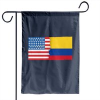 Half Colombia Half USA Garden Flag — Decorative Flags