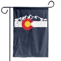 Colorado State Flag Street Map Vintage Mountains Garden Flag