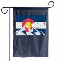 Vintage Colorado Flag Mountain Love Garden Flag