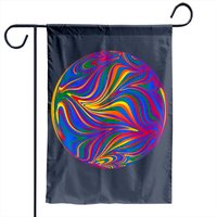 Gay Pride Circle Of Swirled Colors Garden Flag — Decorative Flags
