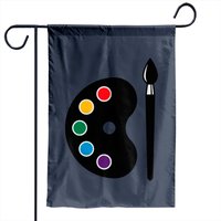 Color Palette With Brush Garden Flag — Decorative Flags