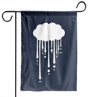 Drops Graffiti Rain Garden Flag - Double-Sided Print — Decorative Flags