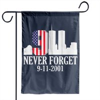Drapeau de jardin 20e anniversaire du jour Patriot 9-11 Never Forget — Drapeaux décoratifs