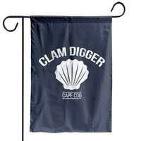Drapeau de jardin Clam Digger Cape Cod Quahog Surf Soup Clams — Drapeaux décoratifs