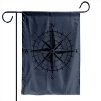 Travel Compass Nomad Garden Flag