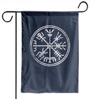 Viking Compass Symbols Garden Flag