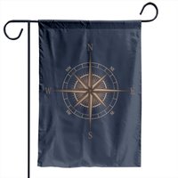 Compass Garden Flag - Double-Sided Print for Outdoor Use