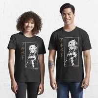 T-shirt essentiel Genshin Impact pour hommes en noir