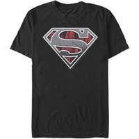 T-shirt Grunge avec Logo Superman pour Hommes
