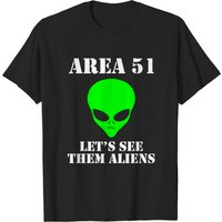 T-shirt Area 51 Let's See Them Aliens pour hommes — T-shirts pour hommes