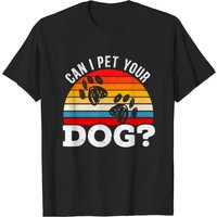 Puis-je caresser votre chien T-shirt pour hommes avec patte de chien