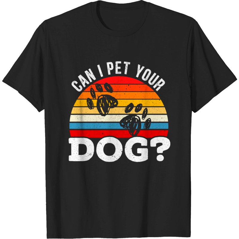 Puis-je caresser votre chien T-shirt pour hommes avec patte de chien — T-shirts pour hommes