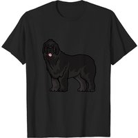 T-shirt pour hommes avec chien Terre-Neuve en noir