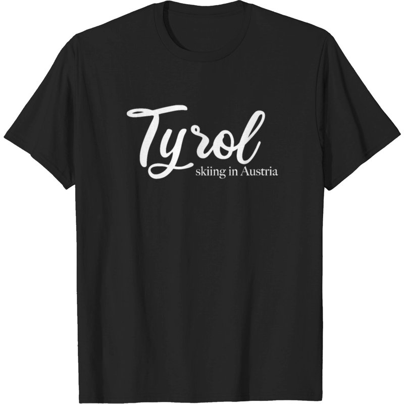 T-shirt pour hommes Tyrol Austria en noir — T-shirts pour hommes