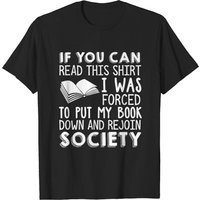 T-shirt Amoureux des Livres pour Hommes en Noir