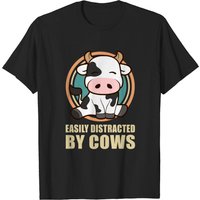 T-shirt pour hommes « Facilement Distrait par les Vaches »