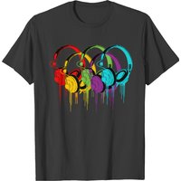 T-shirt Colorful Headphones pour hommes