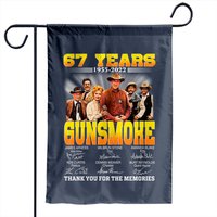 Drapeaux de jardin Gunsmoke 67 ans - Impression double face — Drapeaux décoratifs