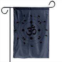 Om Mantra Symbol Garden Flag for Outdoor Use — Decorative Flags