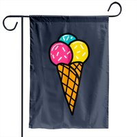 Ice Cream Cone Garden Flag for Outdoor Use
